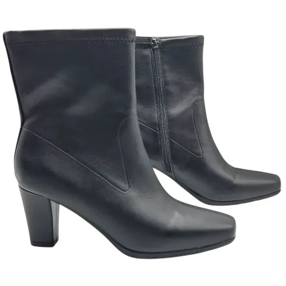 Aerosoles Women's Cinnamon Heeled Tailored Booties Black Size 9.5 Ankle Boots - Picture 8 of 16